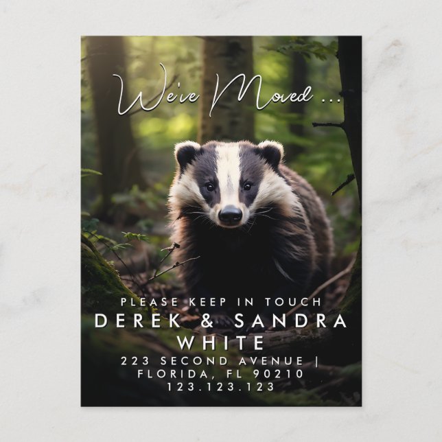 Postal De Anuncios Cambio de dirección nos hemos mudado  (Anverso)