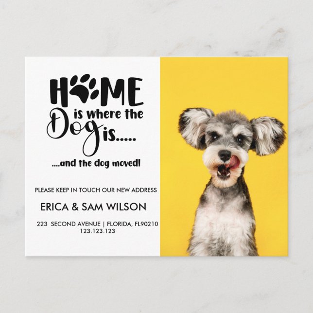 Postal De Anuncios Cambio de dirección nos hemos mudado a casa hogar  (Anverso)