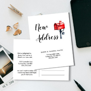 Postal De Anuncios Cambio de dirección nos hemos mudado Buzón