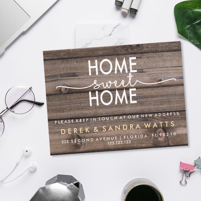 Postal De Anuncios Cambio de dirección nos hemos mudado casa tropical (Subido por el creador)