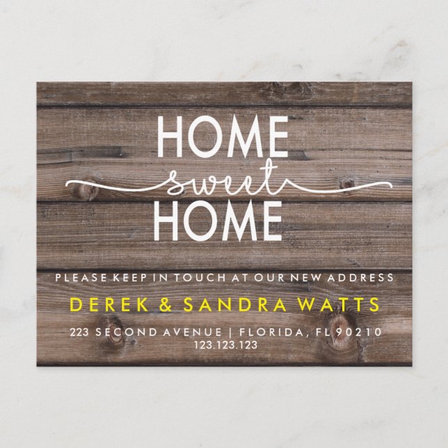 Postal De Anuncios Cambio de dirección nos hemos mudado casa tropical (Anverso)