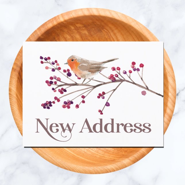 Postal De Anuncios Cambio de dirección Nueva dirección (New Address - Change of Address Card)