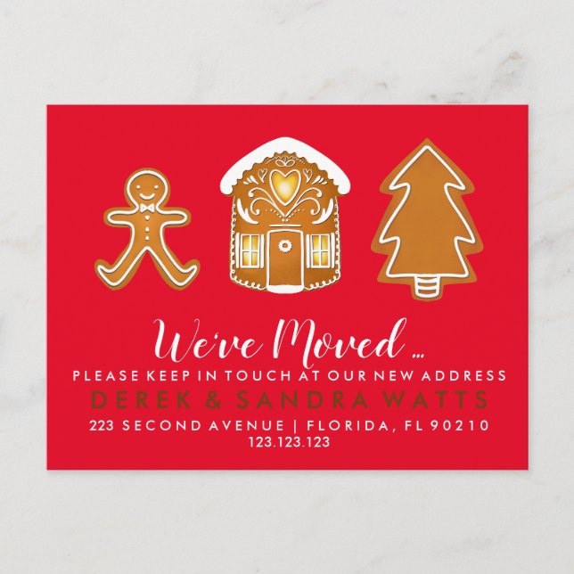 Postal De Anuncios Cambio de dirección que hemos trasladado a Navidad (Anverso)
