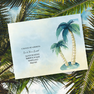 Postal De Anuncios Cambio de dirección tropical, palmera, Florida