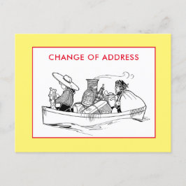 Postal De Anuncios Cambio de dirección Vintage Boat Travellers Amaril