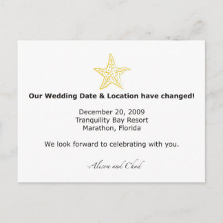 Postal De Anuncios Cambio de fecha de Alison