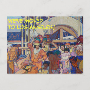 Postal De Anuncios Cambio de Los Ángeles California de dirección