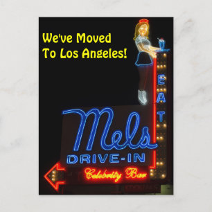 Postal De Anuncios Cambio de Los Ángeles de dirección