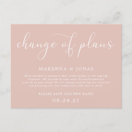 Postal De Anuncios Cambio de planes aplazamiento de la boda