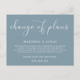 Postal De Anuncios Cambio de planes aplazamiento de la boda