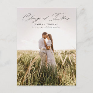 Postal De Anuncios Cambio de planes Aplazamiento del Boda fotográfic