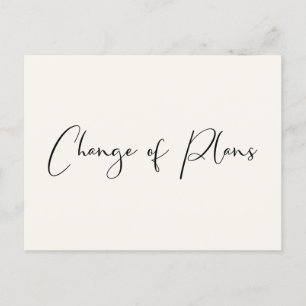 Postal De Anuncios Cambio de planes de aplazamiento de boda Crema lig