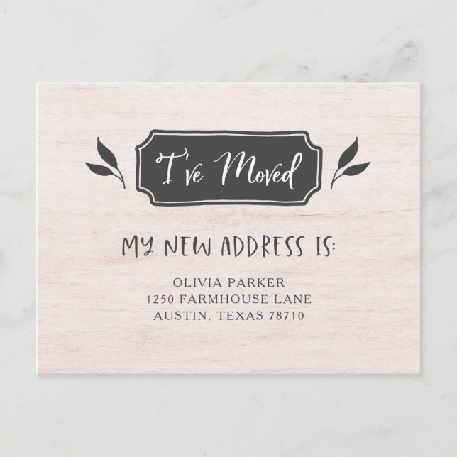 Postal De Anuncios Cambio del cortijo el | de dirección (Anverso)