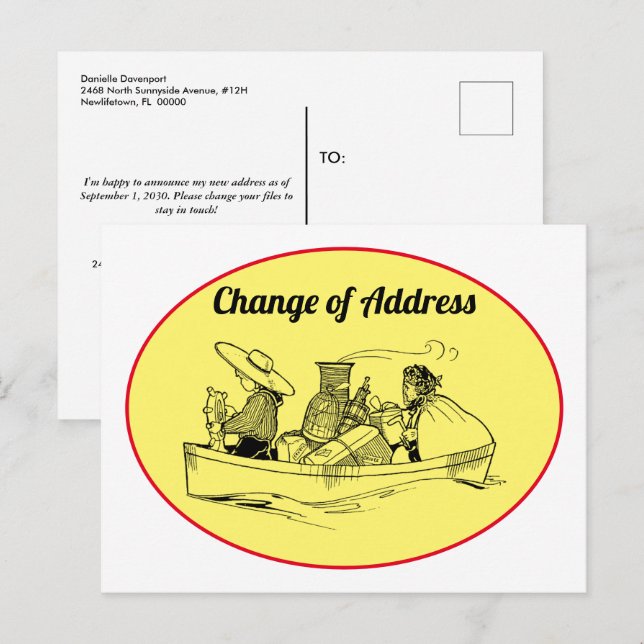 Postal De Anuncios Cambio del Personalizar del barco de fila de la ve (Anverso / Reverso)