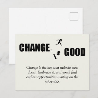 Postal De Anuncios Cambio es Bueno Frase Motivacional