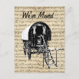 Postal De Anuncios Cambio gitano de la caravana del vintage de