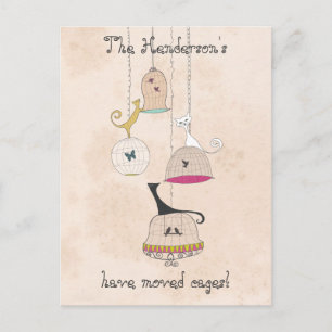 Postal De Anuncios Cambio loco de los Birdcages de señora Cats n del