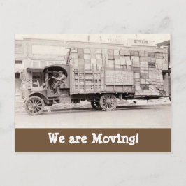 Postal De Anuncios Camión de mudanza divertido vintage cambio de dire