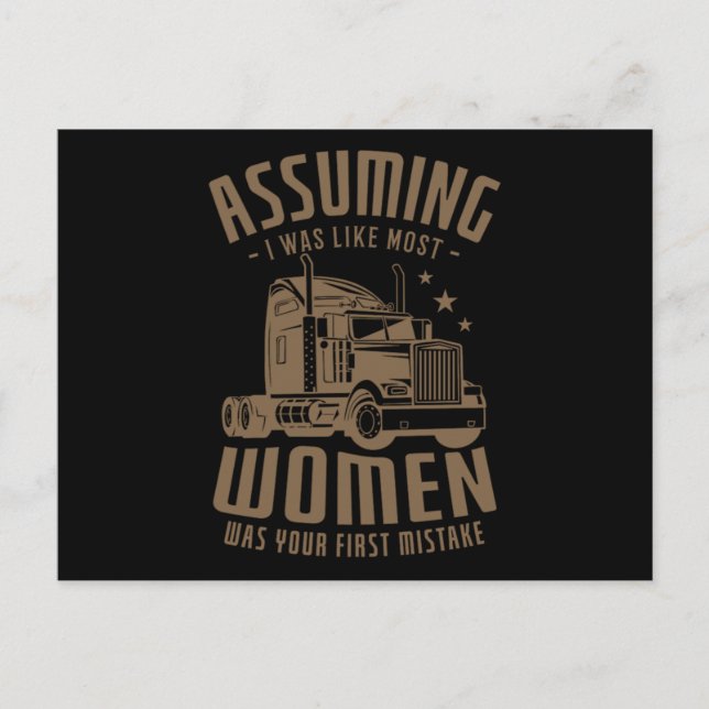 Postal De Anuncios Camión para un conductor de camión (Anverso)