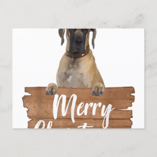 Postal De Anuncios Camiseta de regalo de perro de Navidad Gran Danés