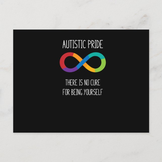 Postal De Anuncios Camiseta del Símbolo de Infinitud del Autismo Neur (Anverso)