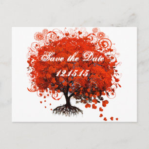 Postal De Anuncios Camisetas de Boda Red Tree, Regalos, Stickers y Fa