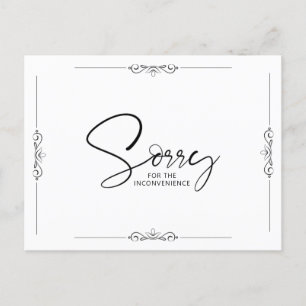 Postal De Anuncios Cancelación del evento o postergación de SORRY neg