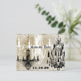 Postal De Anuncios Candiladoro Dorado Negro y Blanco Damask Estropead