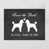 Caniches Toy Pizarra Boda Save the Date