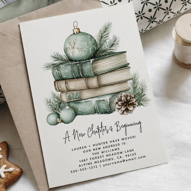 Postal De Anuncios Capítulo Nuevo de Invierno Está Comenzando Acuarel (Subido por el creador)