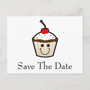 Postal De Anuncios Cara Sonriente de Cupcake