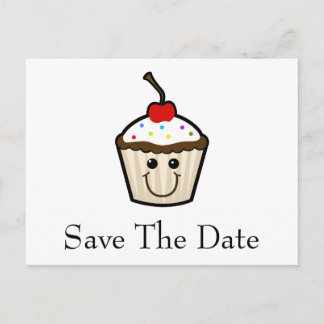 Postal De Anuncios Cara Sonriente de Cupcake