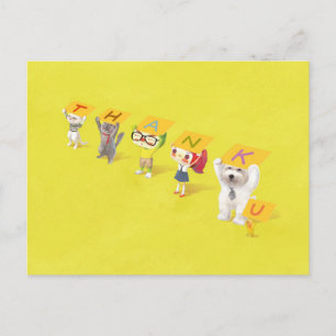 Postal De Anuncios Caracteres de agradecimiento