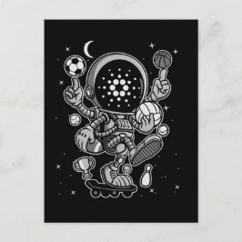 Postal De Anuncios Cardano Moneda-Cripto Astronauta
