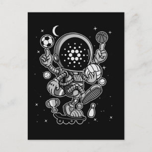 Postal De Anuncios Cardano Moneda-Cripto Astronauta