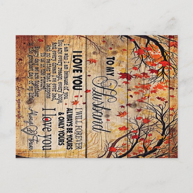 Postal De Anuncios Carta Bonita Para Esposo | Regalo De Vacaciones En (Anverso)