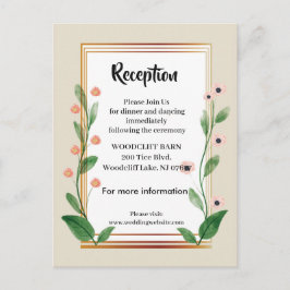 Postal De Anuncios Carta de recepción clásica y elegante