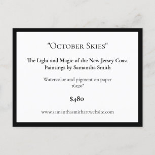 Postal De Anuncios Cartas de exposición de arte editables