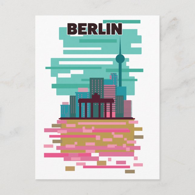 Postal De Anuncios Cartel de viaje a Berlín (Anverso)