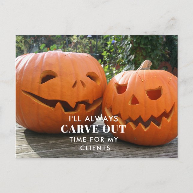 Postal De Anuncios Carve Out Time – Elegant Fall Referral | Real Esta (Anverso)