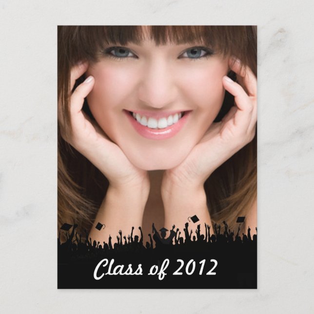 Postal De Anuncios Casa abierta de graduación de último año (Anverso)
