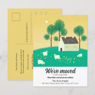 Postal De Anuncios Casa Bonita del Campo Árboles Ovejas Nos Hemos Mud