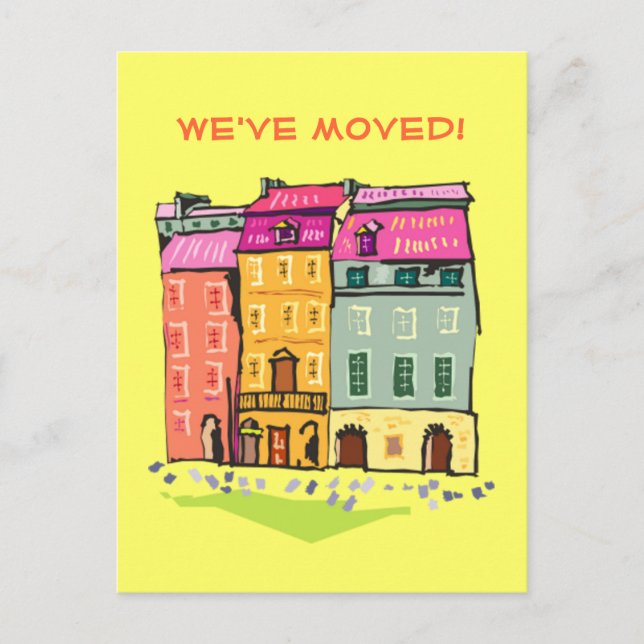 Postal De Anuncios Casa de filas Hemos movido el cambio de dirección  (Anverso)