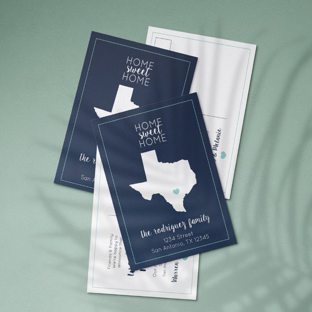 Postal De Anuncios Casa de la Marina Azul y Aqua - Texas en movimient (Subido por el creador)