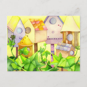 Postal De Anuncios Casa de Pájaro Adorable Nueva Casa