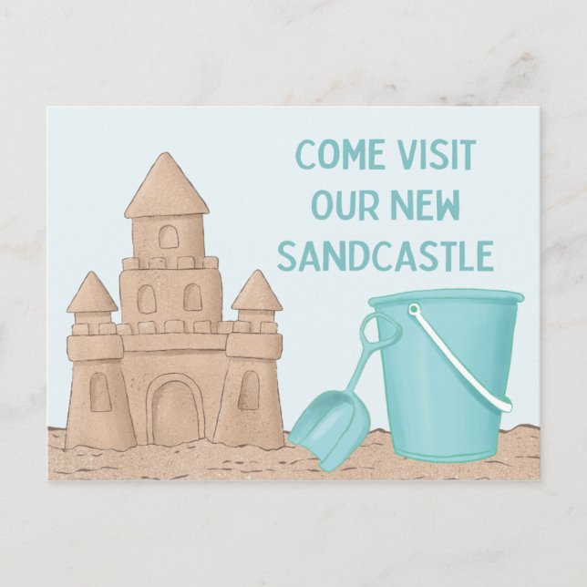 Postal De Anuncios Casa de playa de direcciones nueva (Anverso)