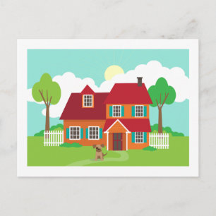 Postal De Anuncios Casa suburbana retro cambio de dirección de nueva 