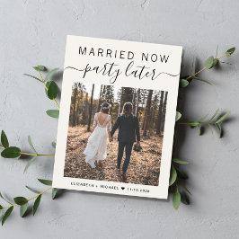 Postal De Anuncios Casados Ahora, Fiesta Después Foto Crema Boda