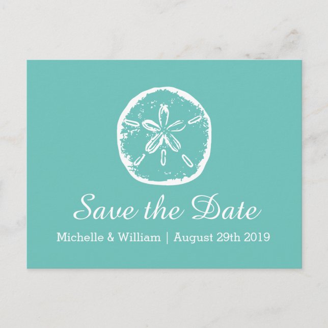 Postal De Anuncios Casamiento en la playa de SandDAK, excepto las tar (Anverso)
