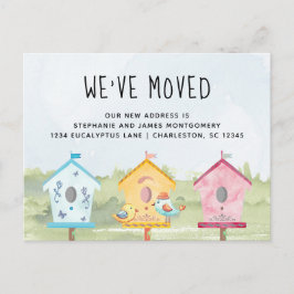 Postal De Anuncios Casas de pájaros divertidos mudándose